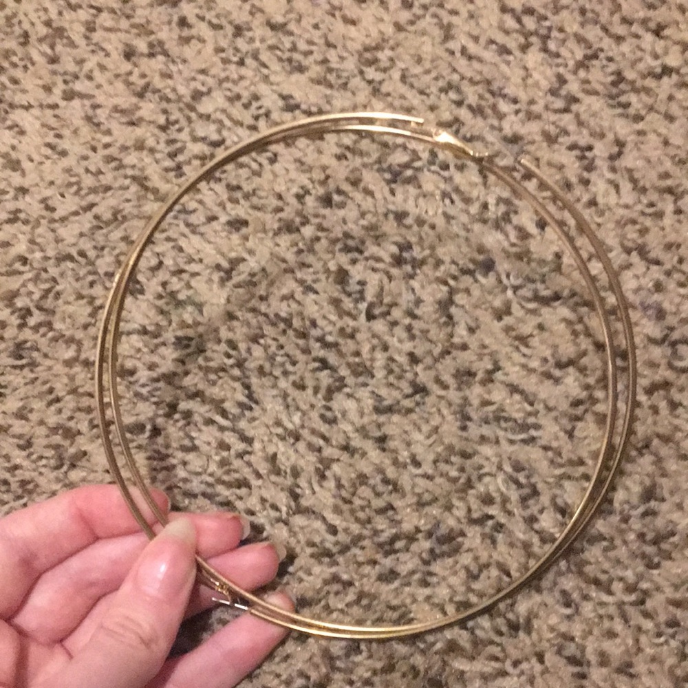 5 Inch Hoop Earrings - Picture 4 of 5